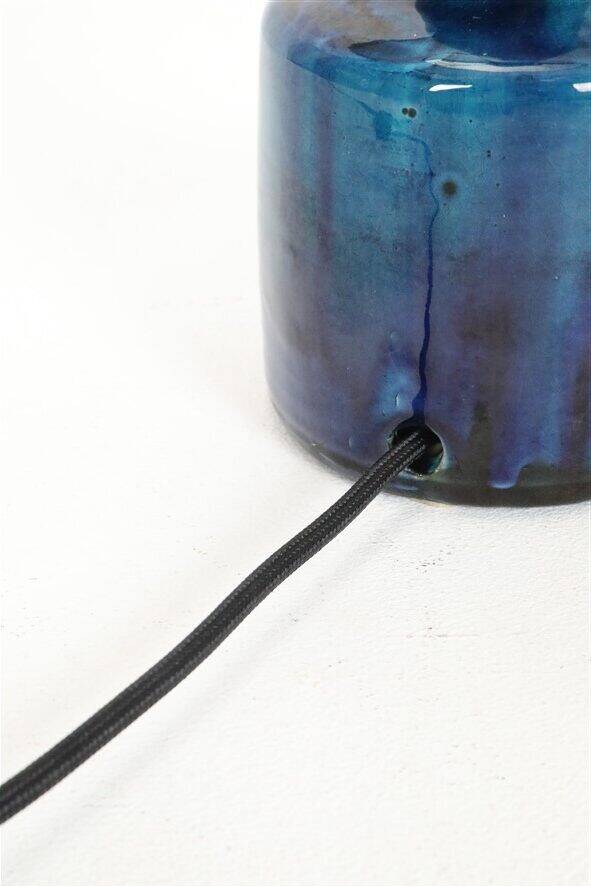 Rare Jørgen Holstein ceramic table lamp / mid-century Danish modern design / lamp / turquoise / 1960s / 1970s