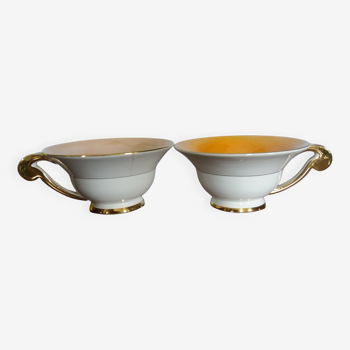 Porcelain coffee and tea cups