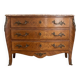 Louis XV style commode in marquetry and marble