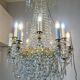 golden bronze chandelier in Louis XVI style