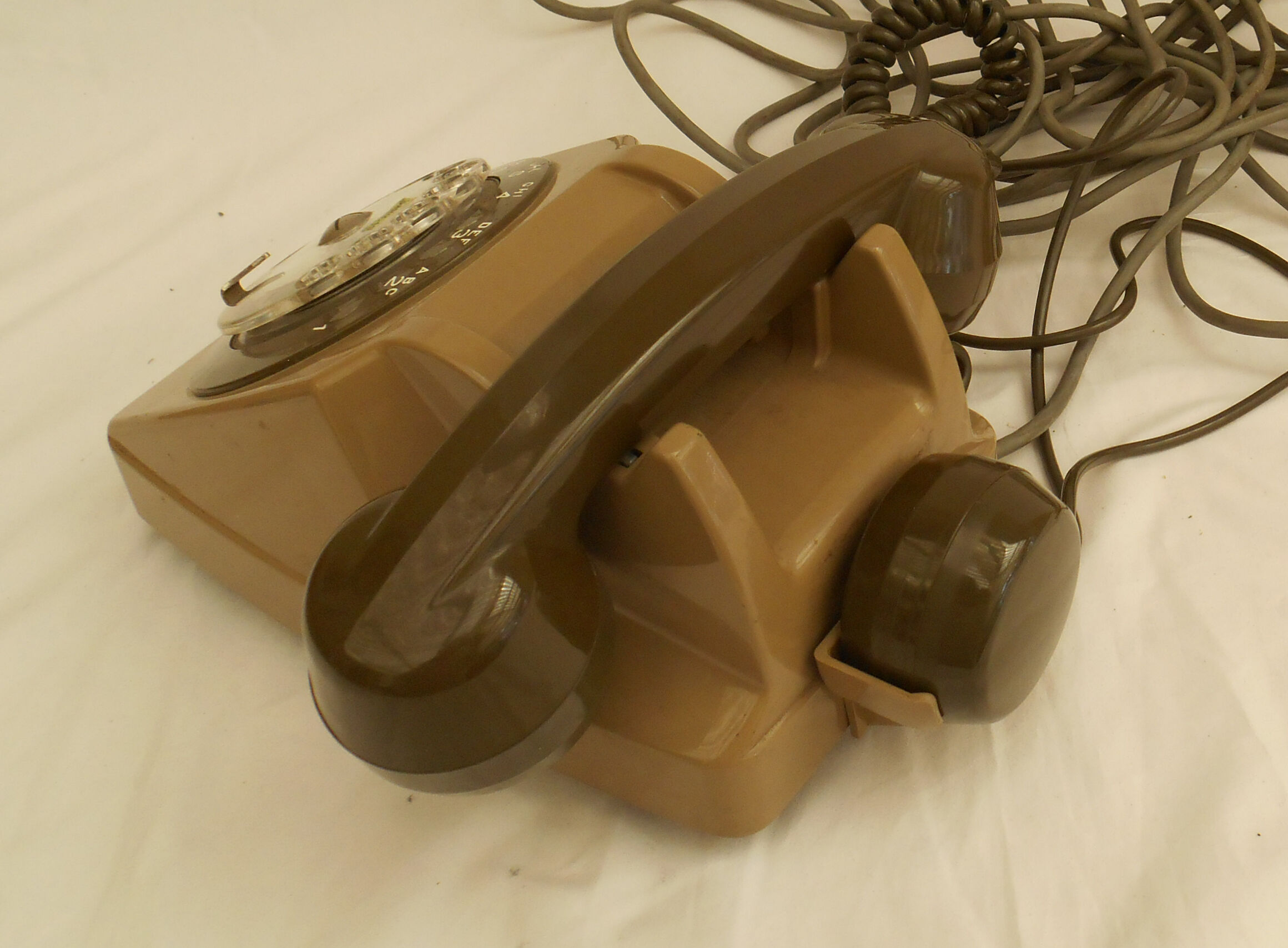 Old s 63 phone with vintage brown dial