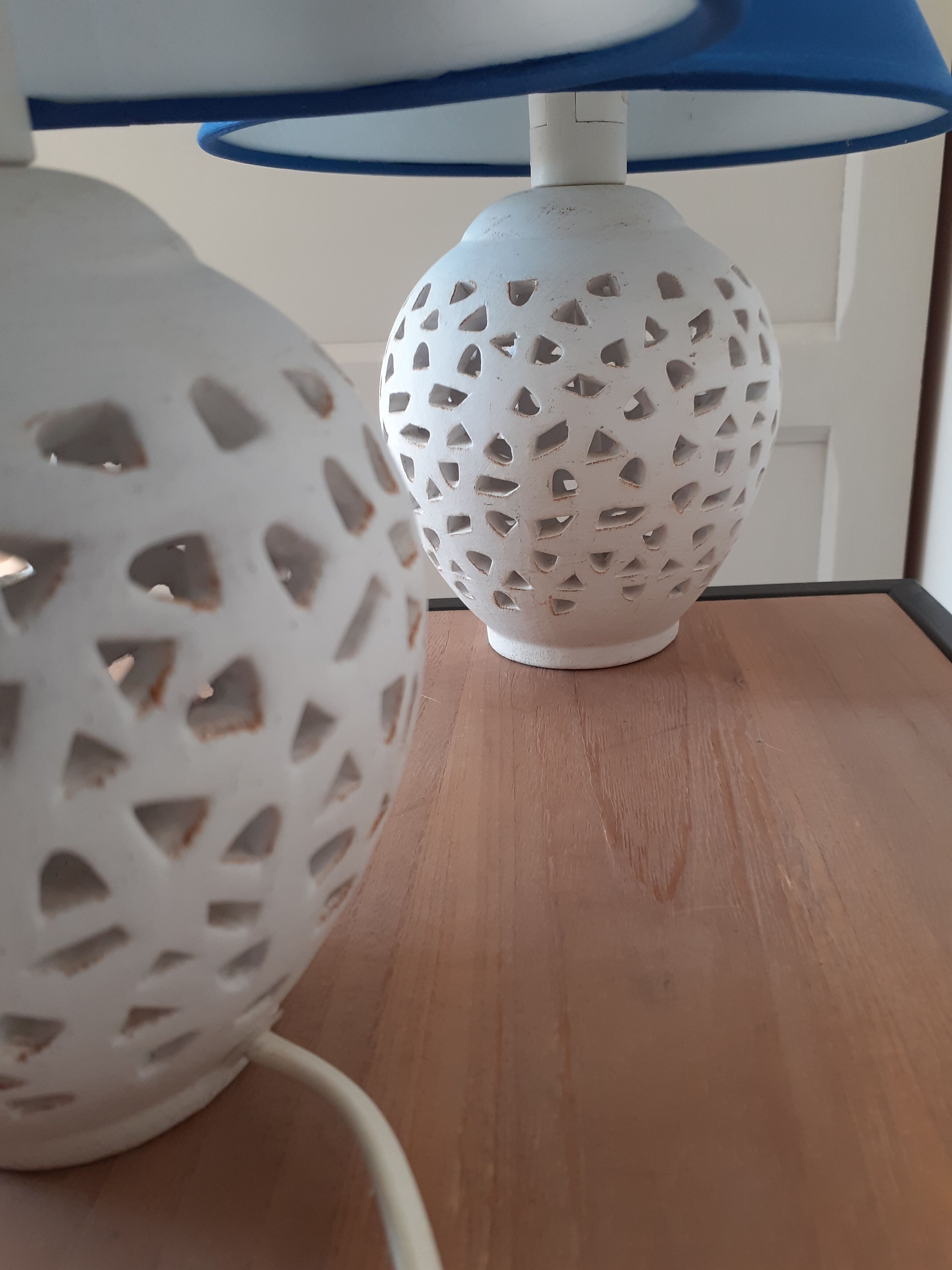 Pair of bedside lamps