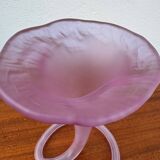 Old blown glass cornucopia vase