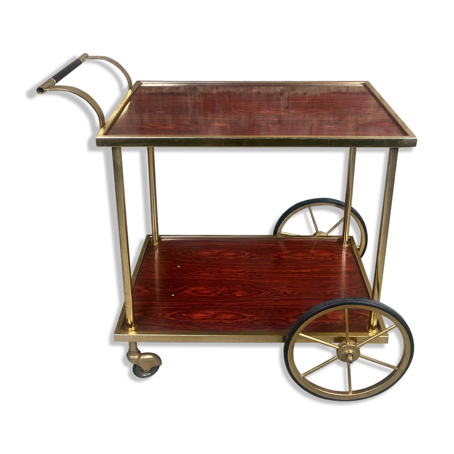 Brass and formica 60's rolling table