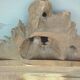 Pediment Louis XV in carved wood shell dating from the 1930 in walnut