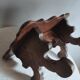 Tabouret repose-pied bois, artisanat art populaire