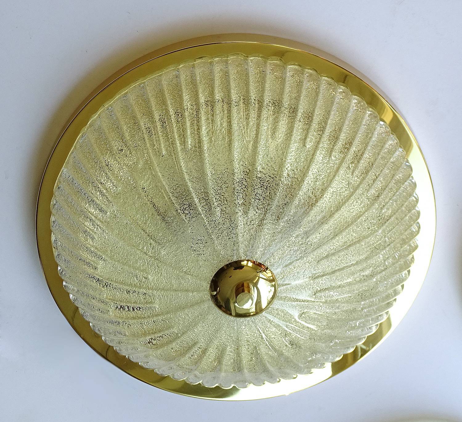 Grande lampe vintage en verre italien