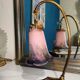 Art nouveau tulip style bronze lamp signed