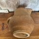 Antique rhodaceram pitcher beige stoneware made in france vintage