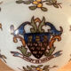 Old vase with floral motif inspired by desvres earthenware