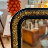 Antique gold and black mirror