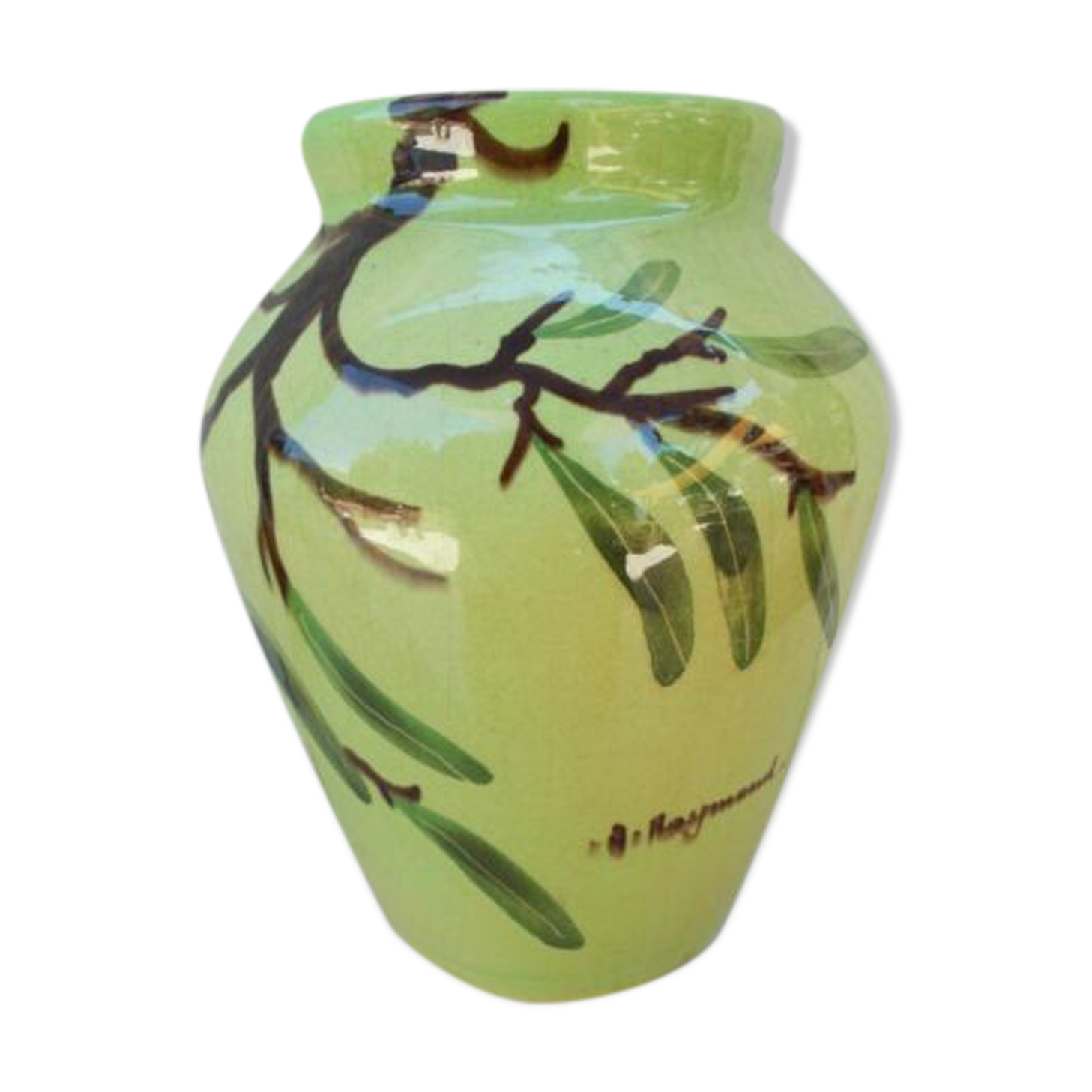 Vase signed Raymond ceramic Saint Jean du Désert