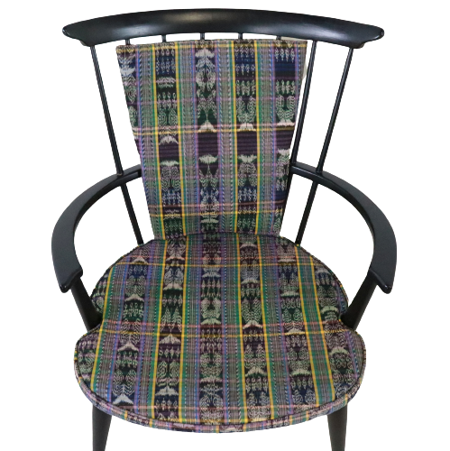 Black bar chair with cushion 'Delmenhorst' Black bar chair with cushion 'Delmenhorst' Black sp