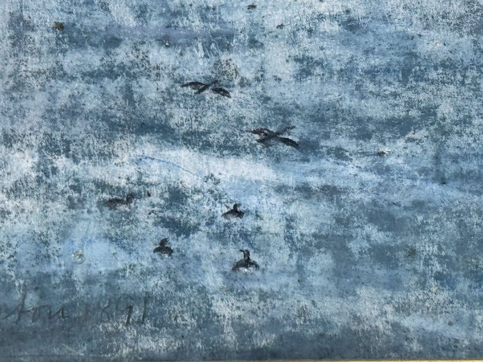 Aquarelle sous verre fin XIXème signée A.Johnston 1891