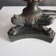 Antique bronze lamp base - column on lion's paws