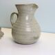 Glazed earth jug, Manziat pottery, rustic, vintage French