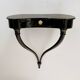 Pair of Black Wall-Mounted Console Tables / Nightstands attr. to Ulrich