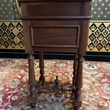Henri II bedside table in walnut