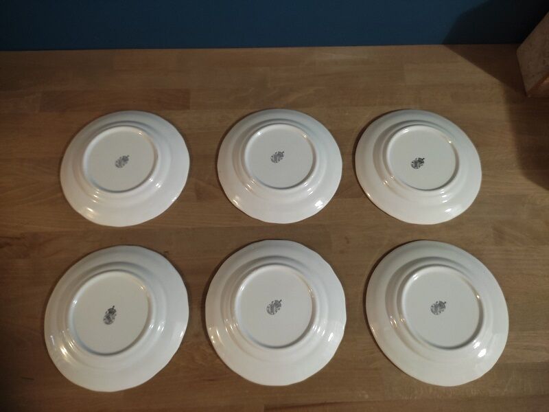 Dessert plates porcelain Lunéville Bouquet Flowers dpc 122276