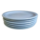 Set de 6 assiettes à dessert en faïence bleue
