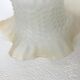 Tulip lampshade, antique frosted glass, white and golden pleated crown
