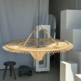Suspension rattan saucer iron frame D:120 H:60
