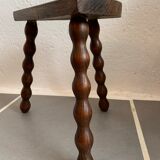 Old wood tripod farm stool