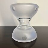 Diabolo design crystal vase from the 80s