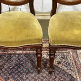 Set of 4 Victorian English chairs, 19th century, in mahogany