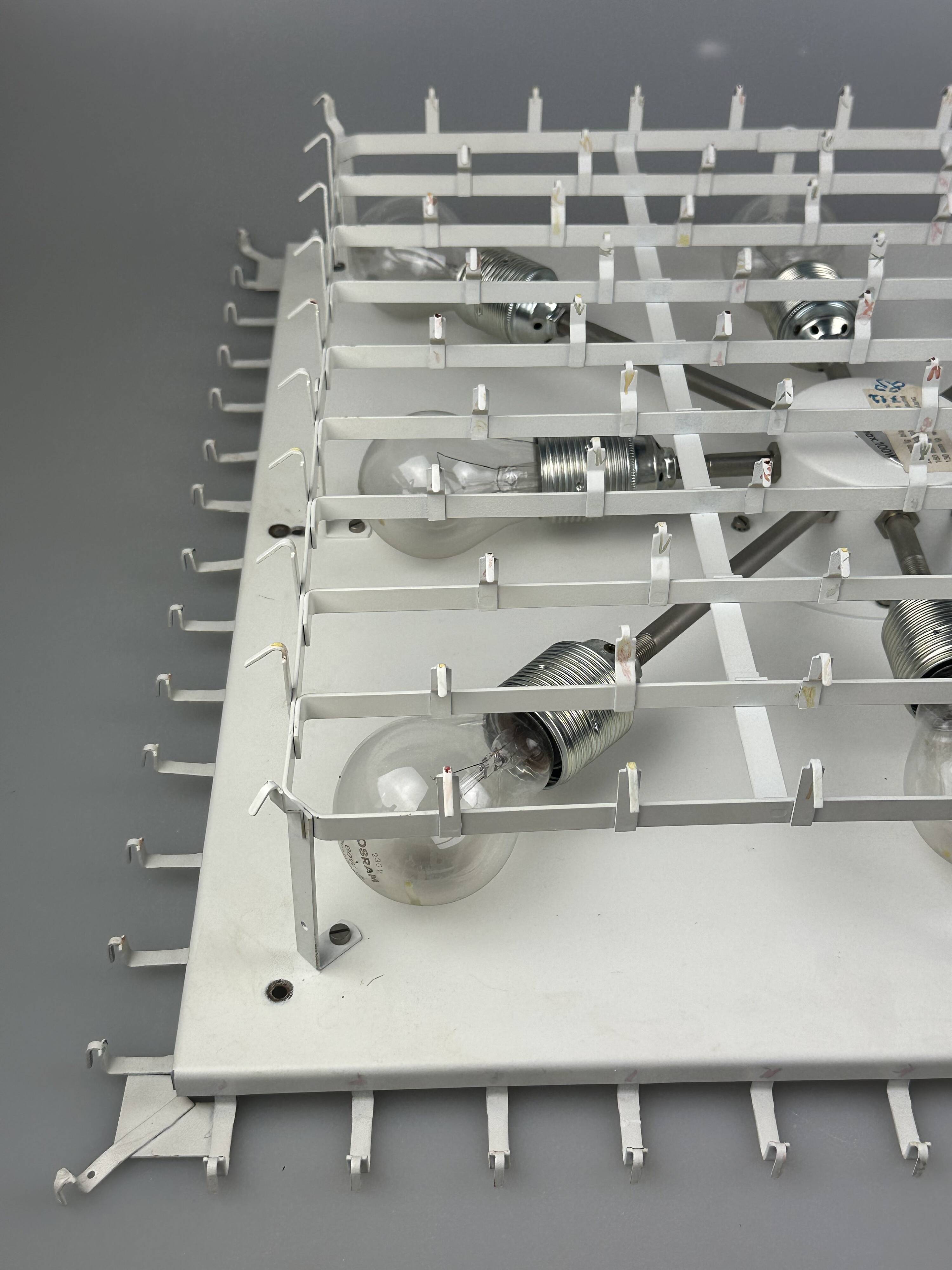 1960s/70s Chandelier Ceiling Lamp by Doria Leuchten Germany, Ice Glass