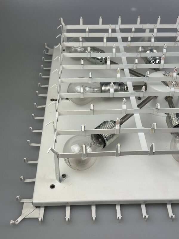 1960s/70s Chandelier Ceiling Lamp by Doria Leuchten Germany, Ice Glass