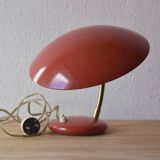 Vintage red saucer desk lamp - Space Age Design - 1950s