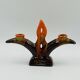 Double candlestick Vallauris Fontaine de Vaucluse vintage ceramic