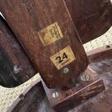 Tripod pedestal table/ side table in inlaid and carved teak
