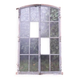 Window L107xH174 industrial curved metal glass roof frame reinforced glass