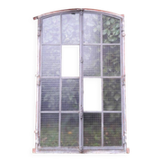 Window L107xH174 industrial curved metal glass roof frame reinforced glass