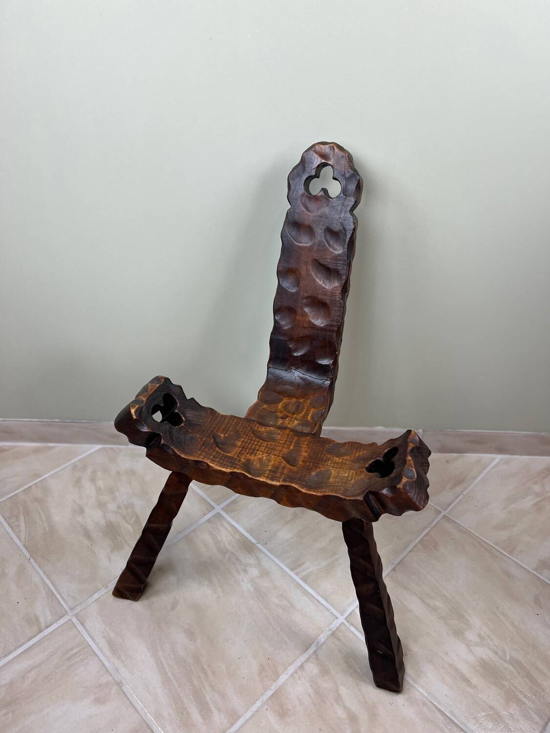 Brutalist tripod stool