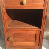 Beech bedside table on marble; 30/40s