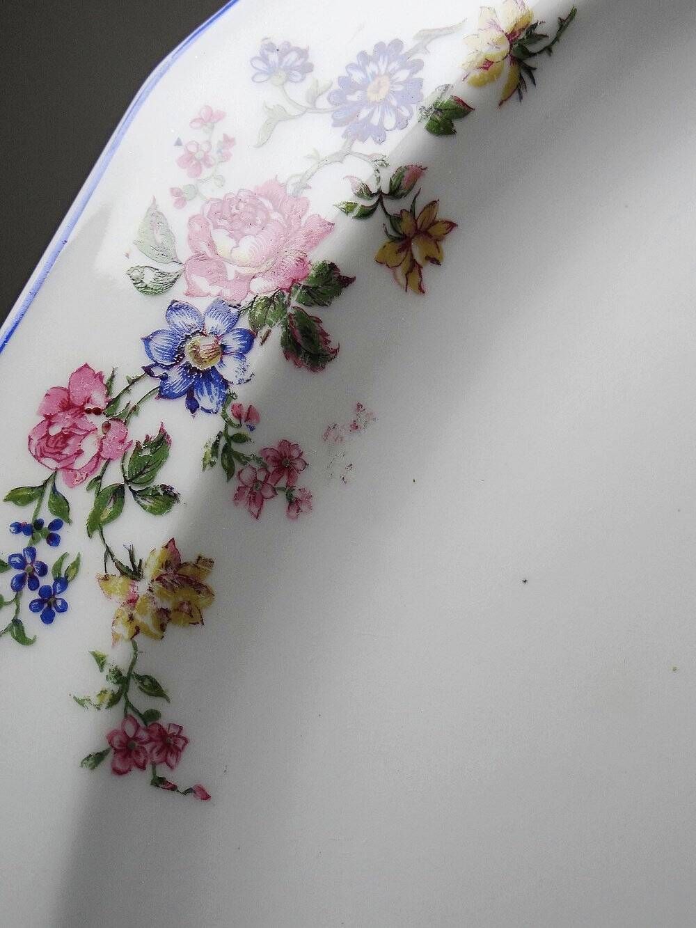 Bernardaud Limoges porcelain serving platter with floral decoration, 1920s-1950s