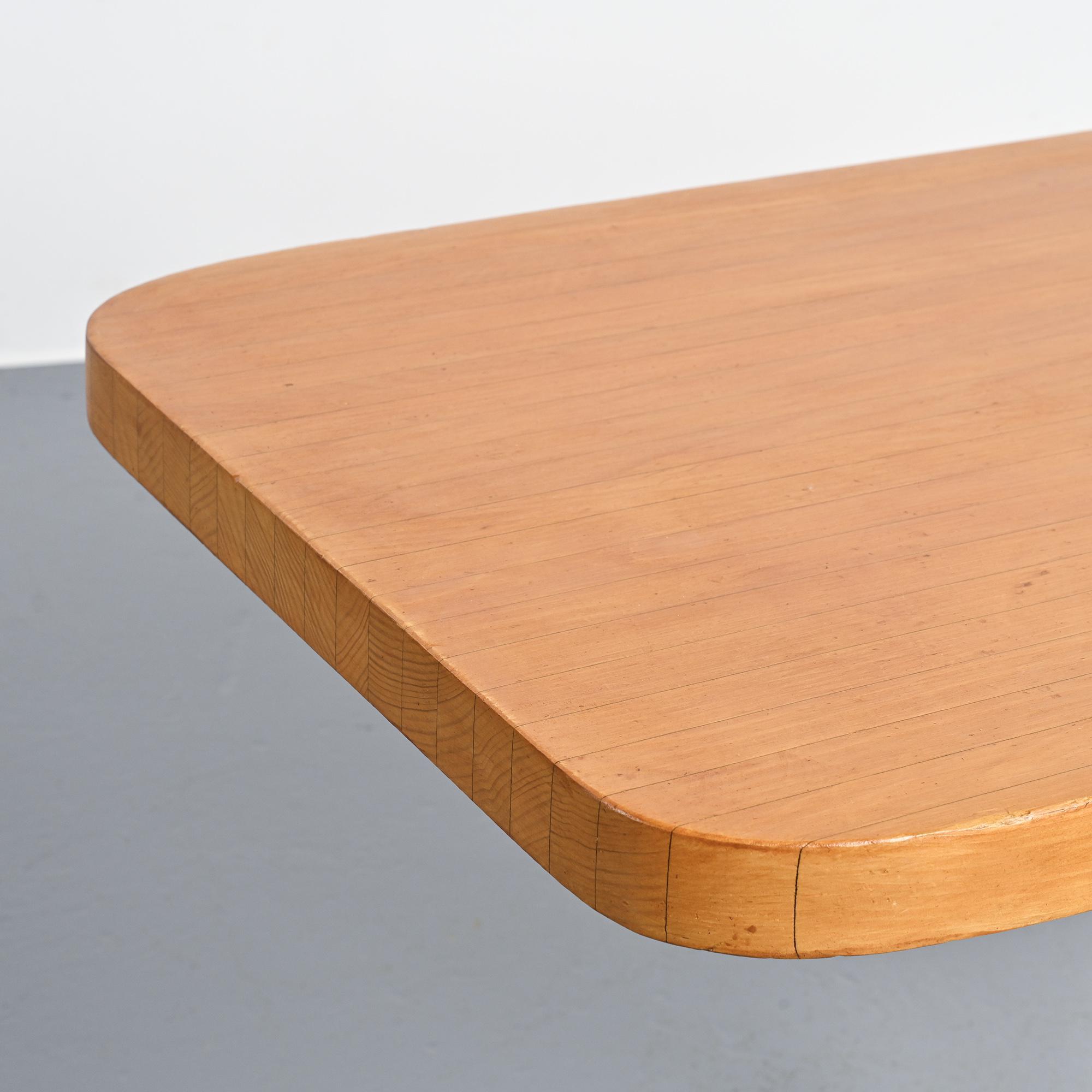 Table rise and fall for the Arcs, by Charlotte Perriand circa 1975