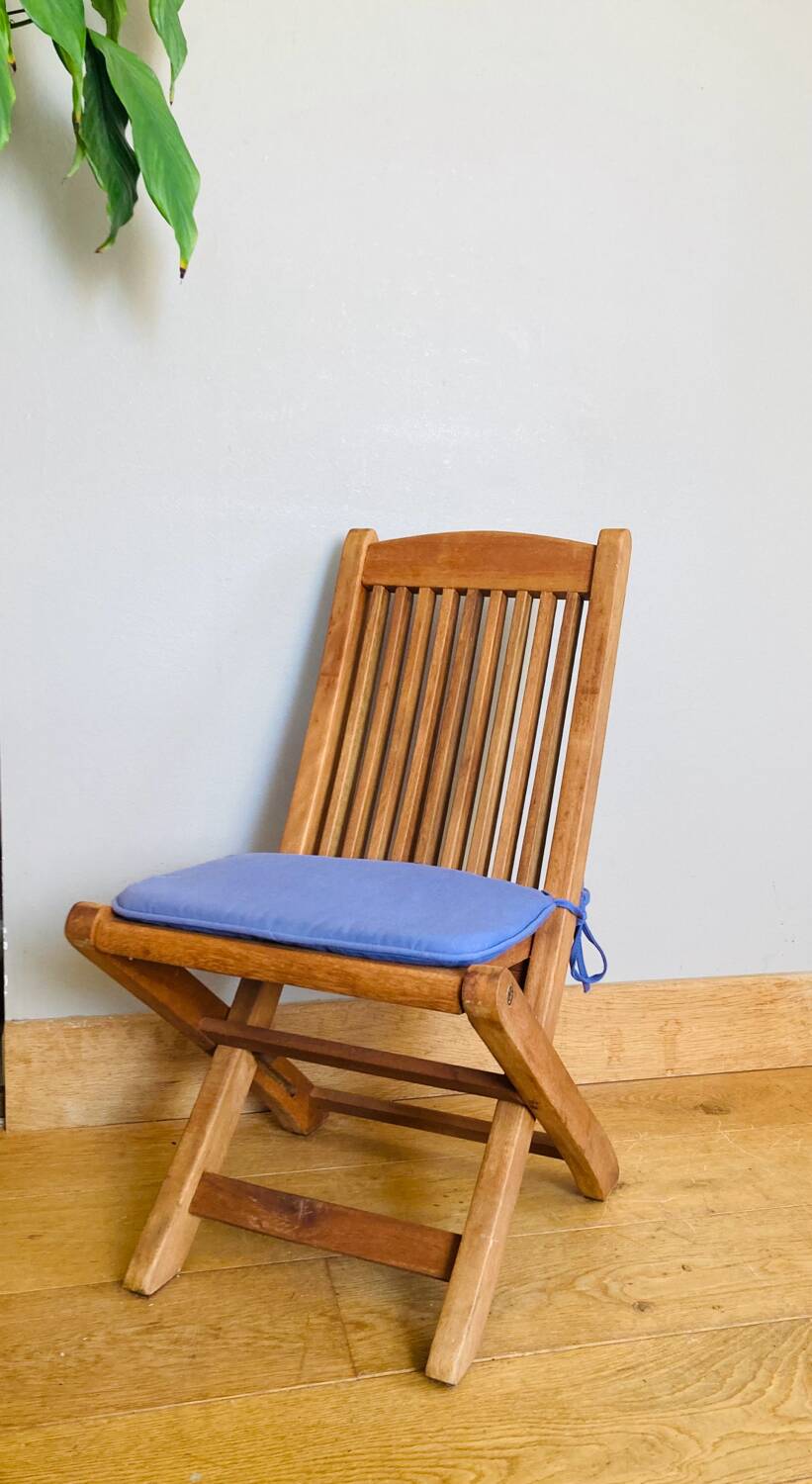 Scandinavian Vintage Folding Garden Chair for Children, Made in Denmark