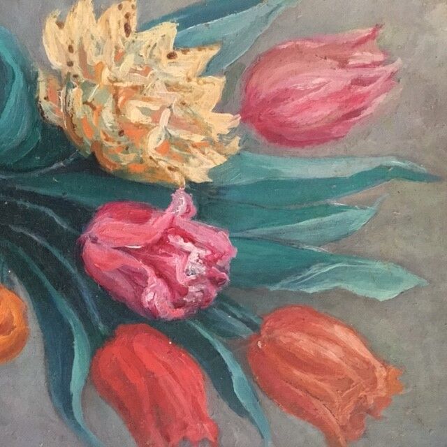 Vintage bouquet painting