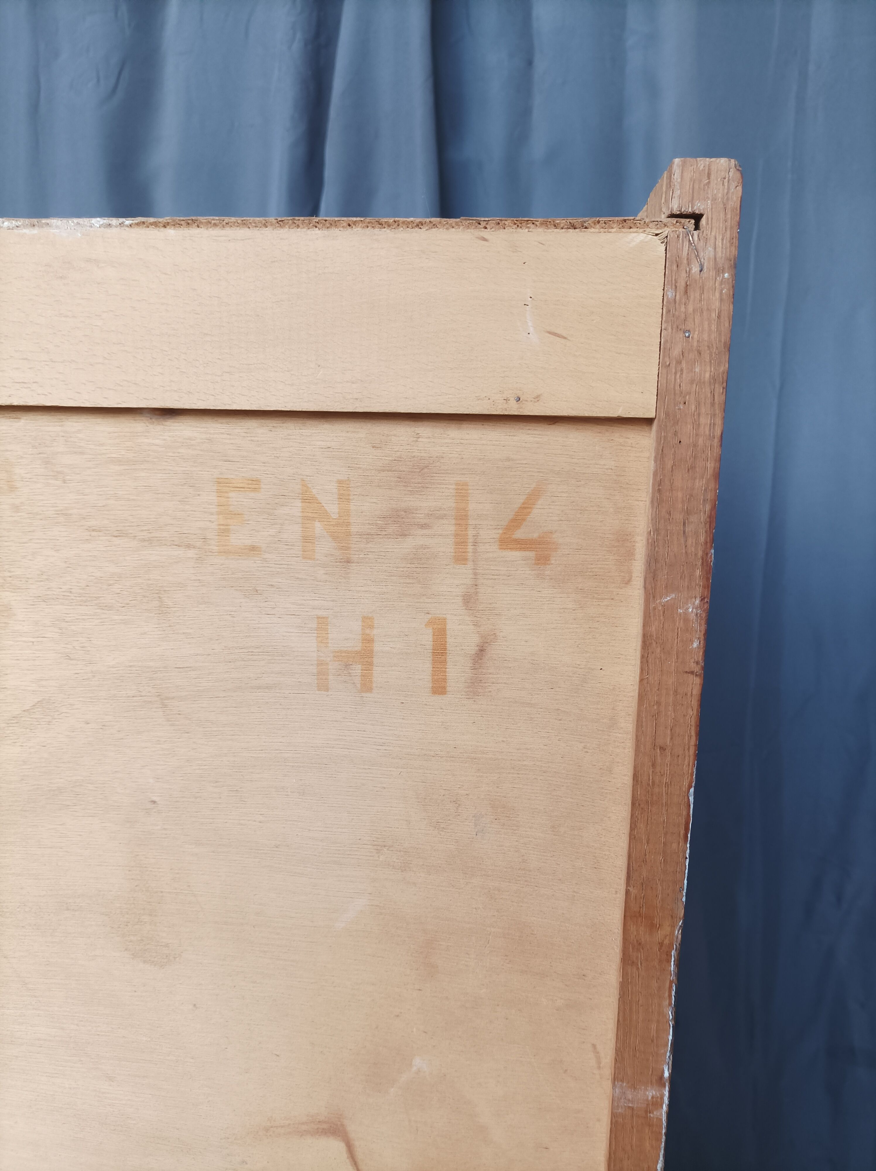 Vintage display bookcase in light oak
