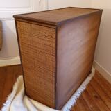 Commodity in rattan 5 drawers