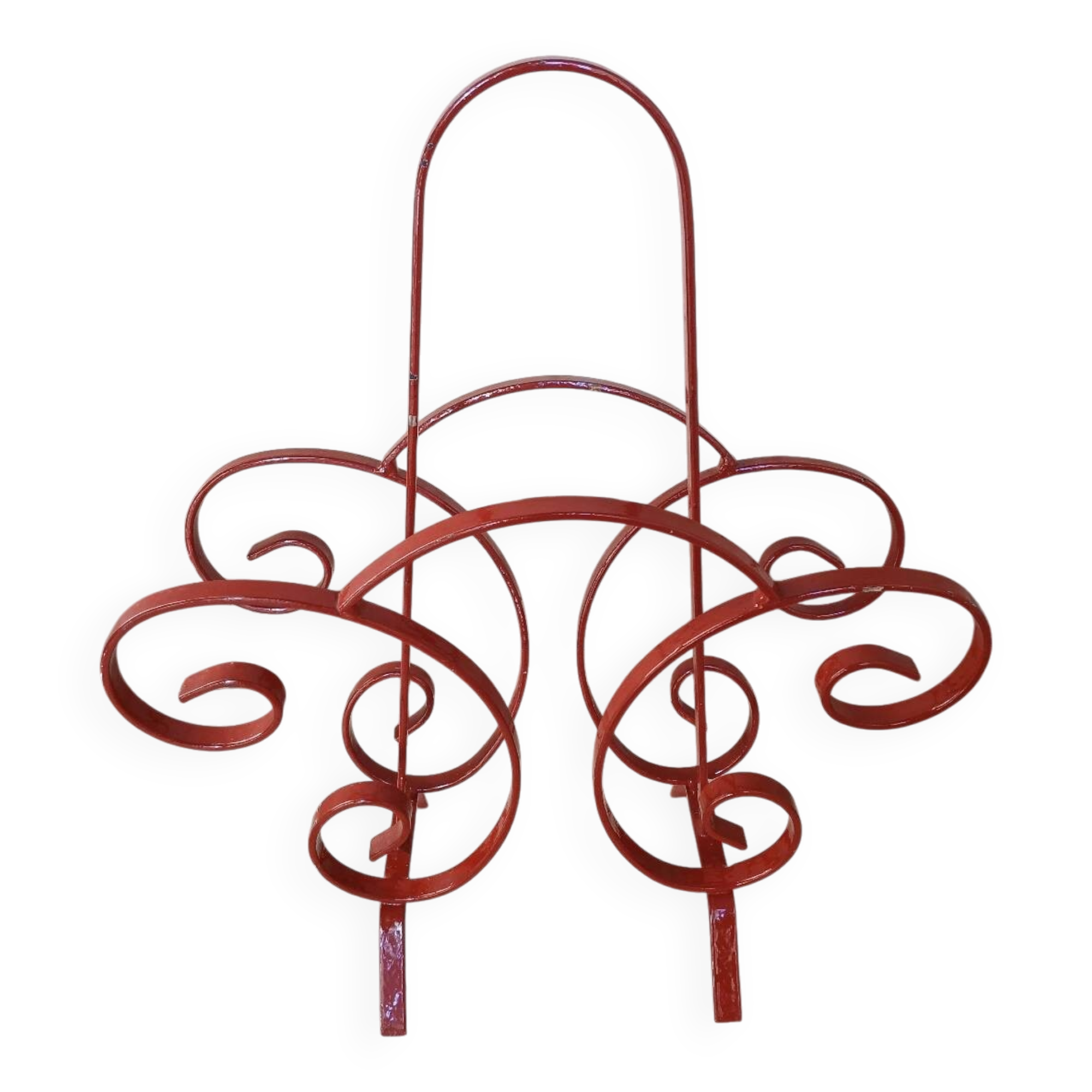 Vintage wrought iron magazine rack