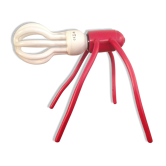 Lampe Carlo Bellini et Marco Ferreri modèle Eddy en caoutchouc rouge 1985