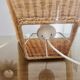 Large 1970s rattan pendant light