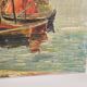 Oil on Canvas Marine Port of Martigues Signed (to be identified) Accid