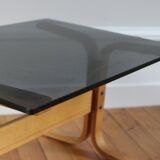 Vintage Scandinavian glass coffee table 1960 Ingmar Relling