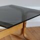 Vintage Scandinavian glass coffee table 1960 Ingmar Relling